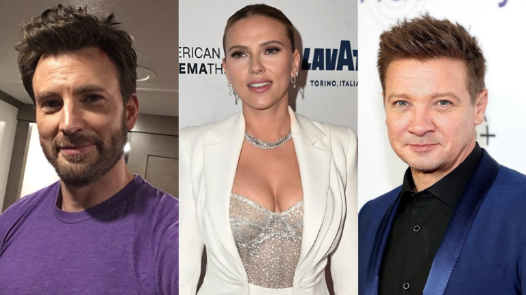 Chris Evans y Scarlett Johansson se reúnen con su amigo Jeremy Renner.