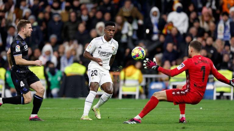 Vinicius Jr. tuvo varias ocasiones de gol, pero no pudo marcar.
