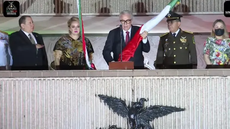 La celebración del Día de la Independencia en Sinaloa se limitaron a un acto protocolario encabezado por el Gobernador Rubén Rocha Moya.