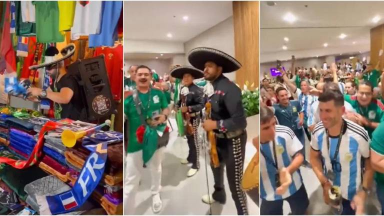 Mexicanos en Qatar, Día 8, VIDEOS: ‘Rematan’ cobijas y ‘La Chona’ conquista Argentina