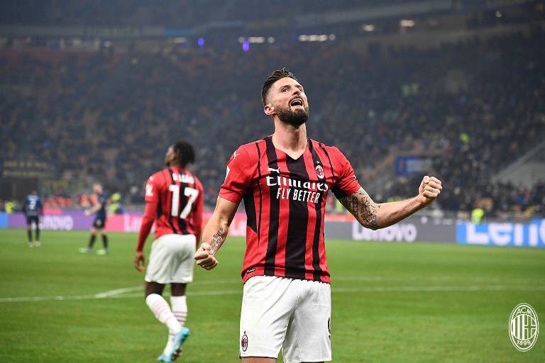 AC Milan cuenta con dos goles de Olivier Giroud para vencer al Inter en el derbi