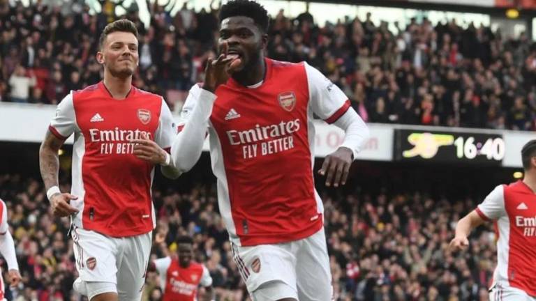 El futbolista Thomas Partey del Arsenal.
