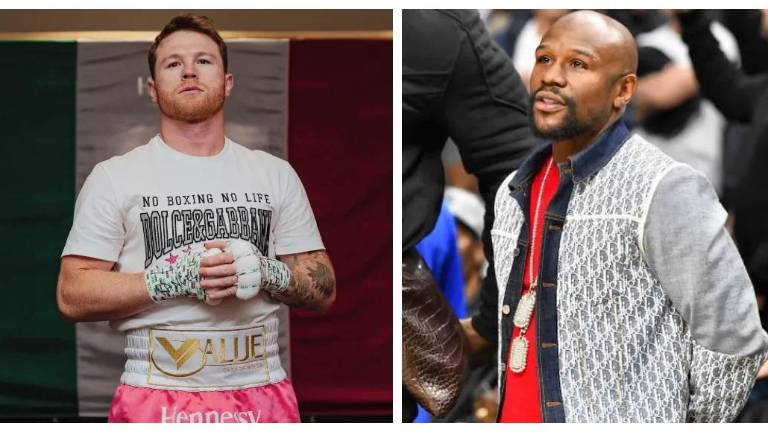 Canelo Álvarez y Floyd Mayweather Jr.