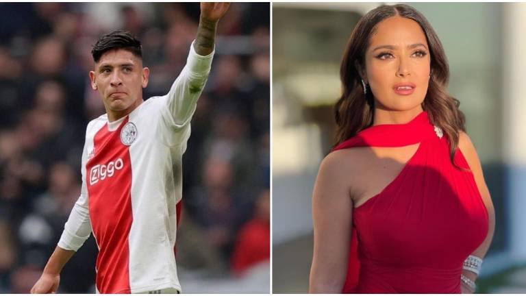 Edson Álvarez y Salma Hayek.