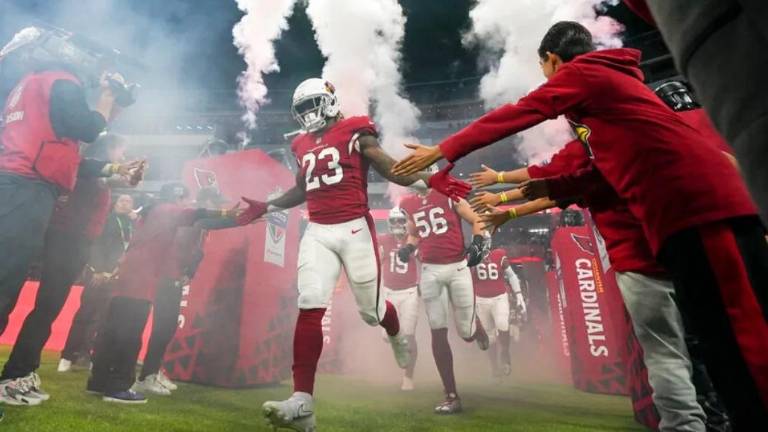Los Arizona Cardinals en su juego del lunes.