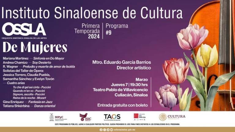 El concierto se llevará a cabo el jueves 7 de marzo.