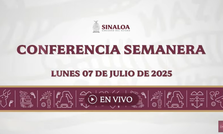 Conferencia semanera del Gobernador Rubén Rocha Moya