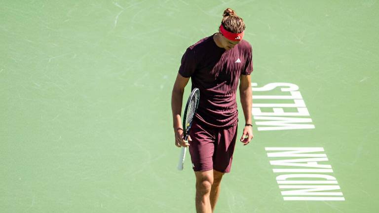 Alexander Zverev quedó fuera en la primera ronda del torneo de Indian Wells.
