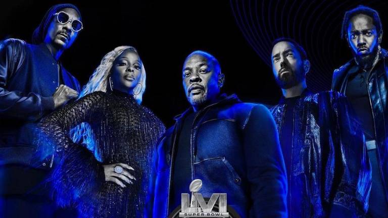 Snop Dog, Mary J Blidge, Dr. Dre, Eminem y Kendrick Lamar