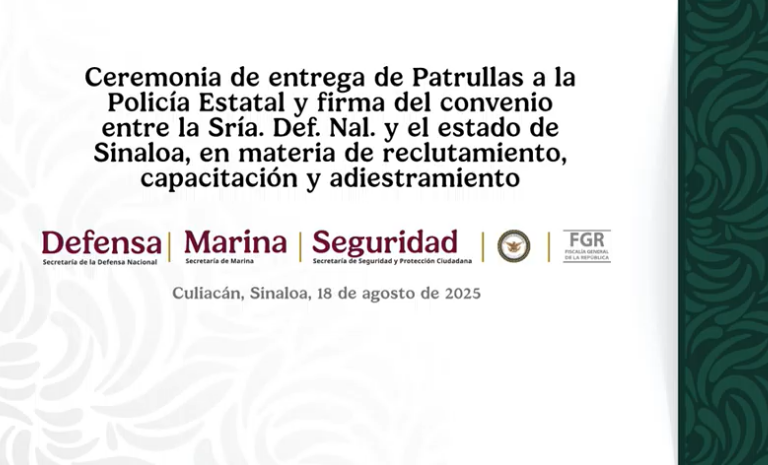 Ceremonia de entrega de patrullas de parte del Gabinete de Seguridad