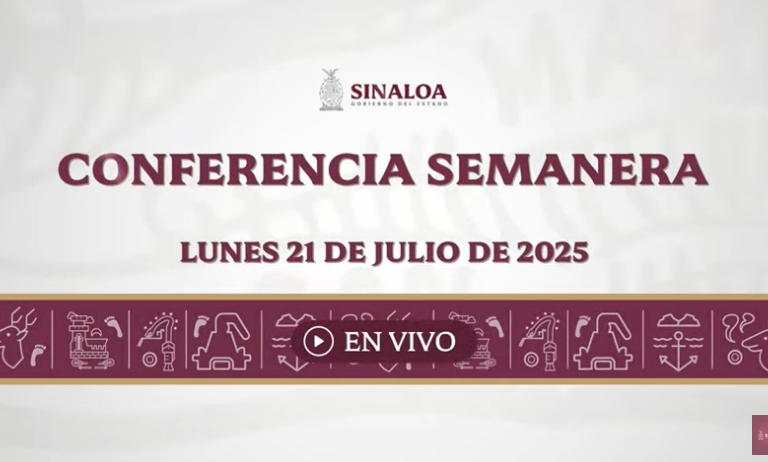 Conferencia semanera del Gobernador Rubén Rocha Moya