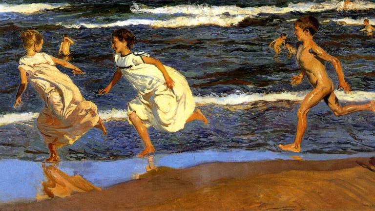 Joaquín Sorolla Niños Coriendo en el Mar.