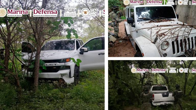 Elementos de la Semar realizaron diversos operativos en Culiacán y Elota, en donde aseguraron armas, municiones, vehículos y detuvieron a una persona.