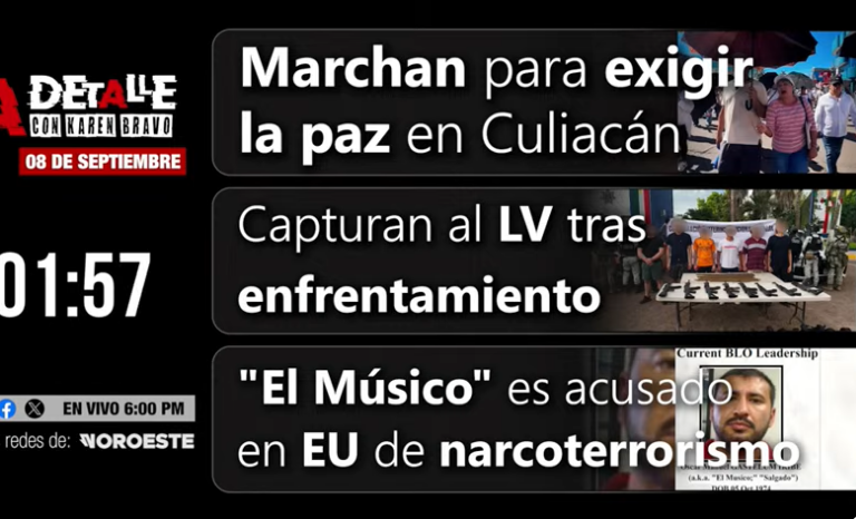 Este lunes, A Detalle: Arde norte de Culiacán con enfrentamiento