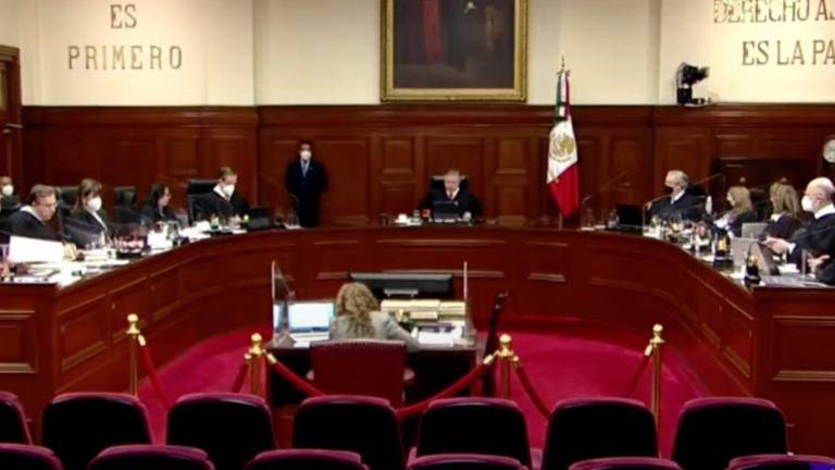 Sesión del pleno de la Suprema Corte de Justicia de la Nación.