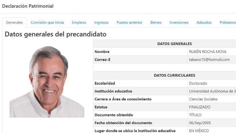 Rocha Moya hizo pública la declaración.