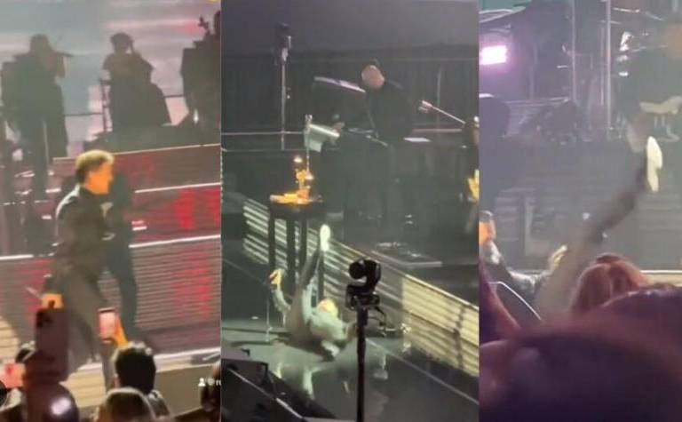 Luis Miguel sufre caída en pleno concierto