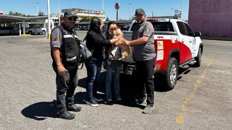 La dueña de “Inui” agradeció a los elementos por su empatía al ayudar a su mascota.