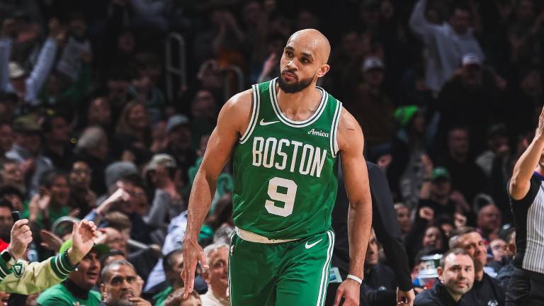 Derrick White logró un enceste clave para los Celtics, que se impusieron a los Nuggets.