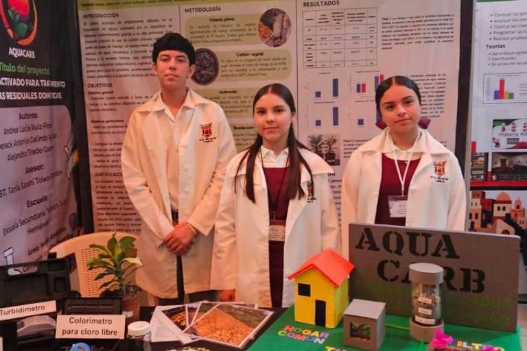 Andrea, Alejandra y Dereck, estudiantes rosarenses, consiguen pase a la Expo Ciencias Nacional