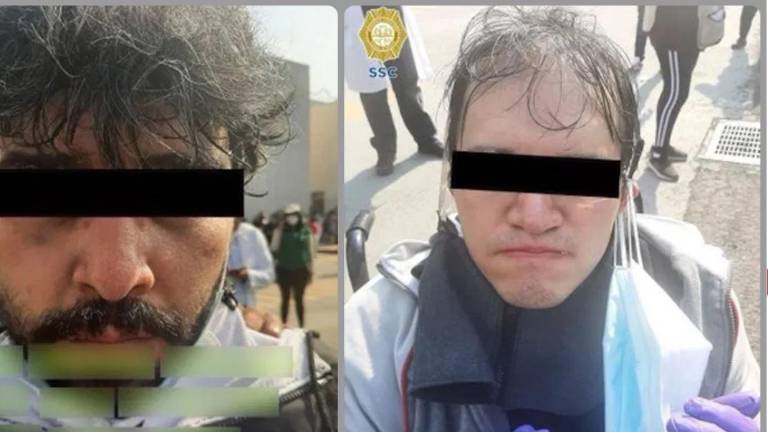 Las imágenes de la dependencia muestran que los hombres llevaban guantes morados para cubrir sus manos, además de cubrebocas y una gorra con careta que no dejaba ver sus rostros.