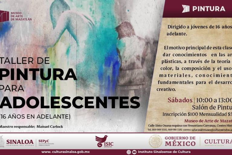 Abre Museo de Arte un taller de pintura para personas de 16 años en adelante