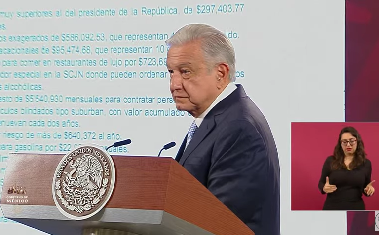 AMLO revela los 40 supuestos ‘privilegios’ que tienen los ministros de la Corte