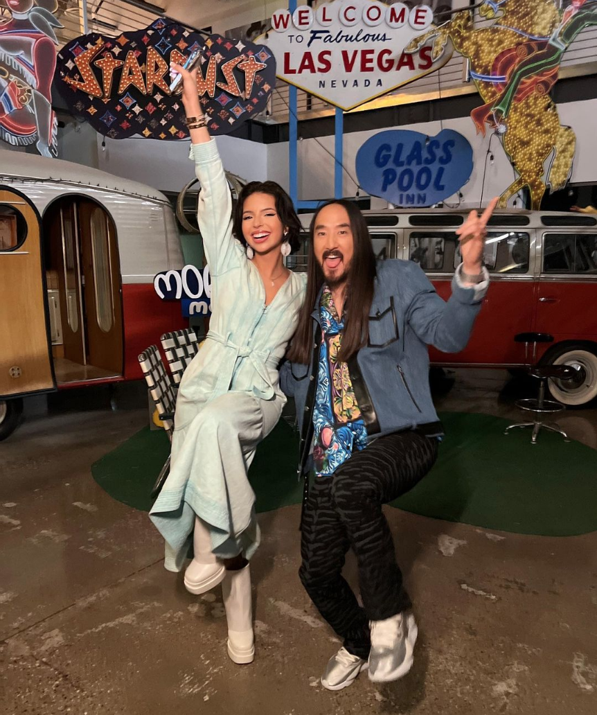 $!Graba Ángela Aguilar tema en colaboración con Steve Aoki