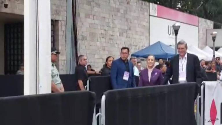 Claudia Sheinbaum aseguró que se siente firme y sólida durante los próximos seis años, a su llegada al tercer debate.