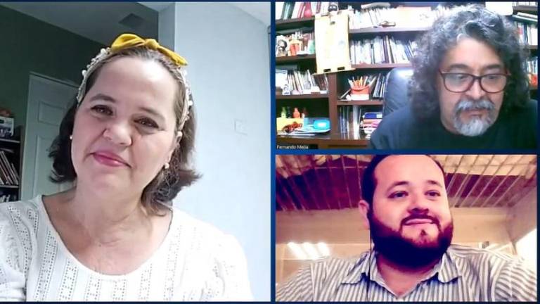 Georgina Martínez, Fernando Mejía y Carlos Rochín.