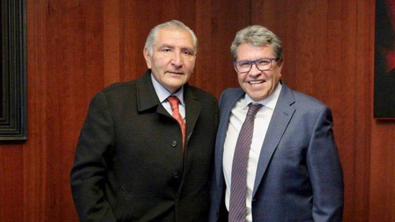 El Secretario de Gobernación Adán Augusto López Hernández junto al Senador Ricardo Monreal.