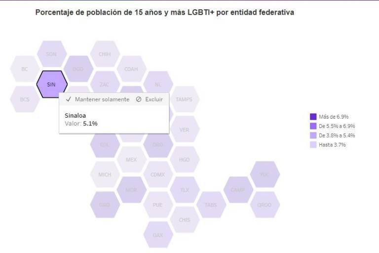 En Sinaloa, el 5% de la población mayor de 15 años se autopercibe como de la comunidad LGBT
