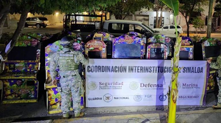 Las máquinas tragamonedas fueron localizadas en la colonia Lázaro Cárdenas, de Mazatlán.