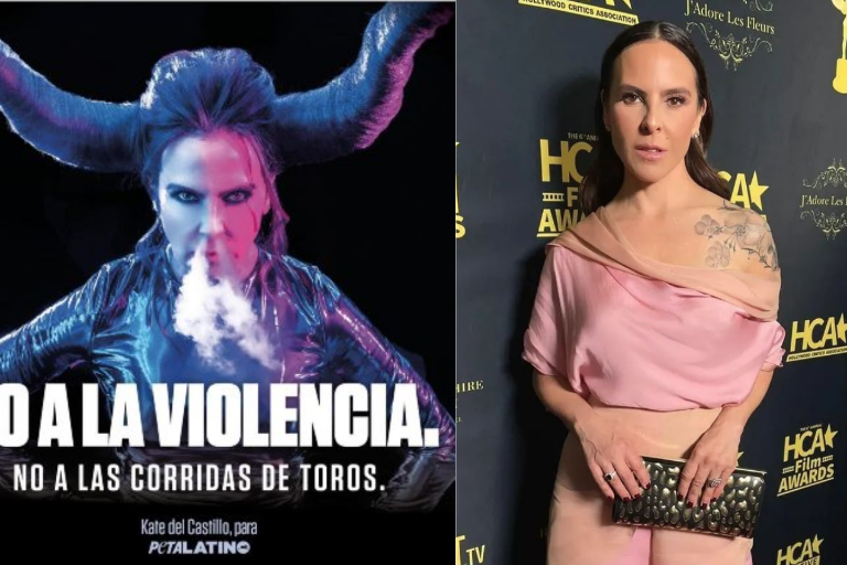 Protesta Kate del Castillo contra las corridas de toros