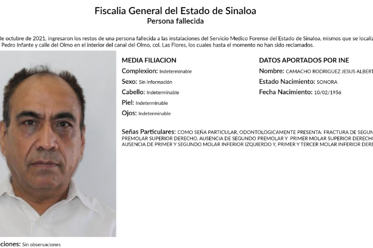 Fiscalía de Sinaloa informa que tuvo contacto con familia de periodista sonorense encontrado en Semefo en Culiacán