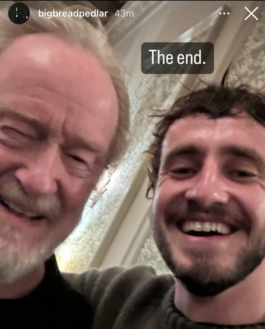$!Ridley Scott y Paul Mescal.