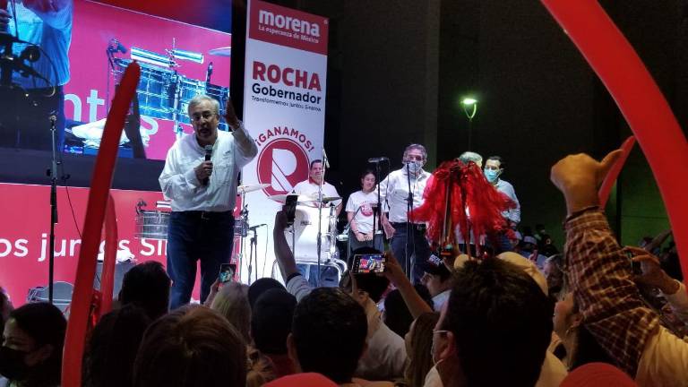 Rubén Rocha Moya, candidato a la Gubernatura por Morena y el Partido Sinaloense.