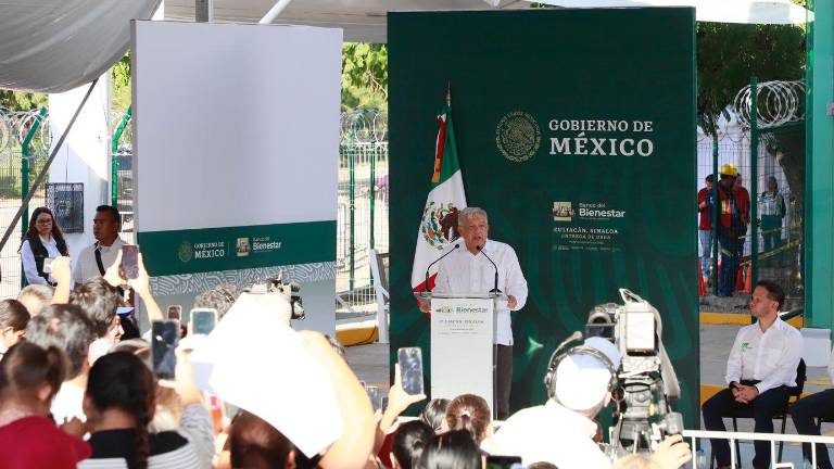 El “cambio de nombre” fue determinado durante su discurso en el evento de entrega de los Bancos del Bienestar a nivel nacional desde la comunidad de Culiacancito.
