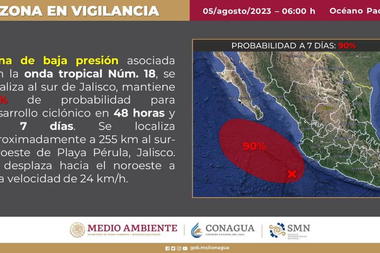 Se esperan lluvias fuertes en todo Sinaloa este sábado