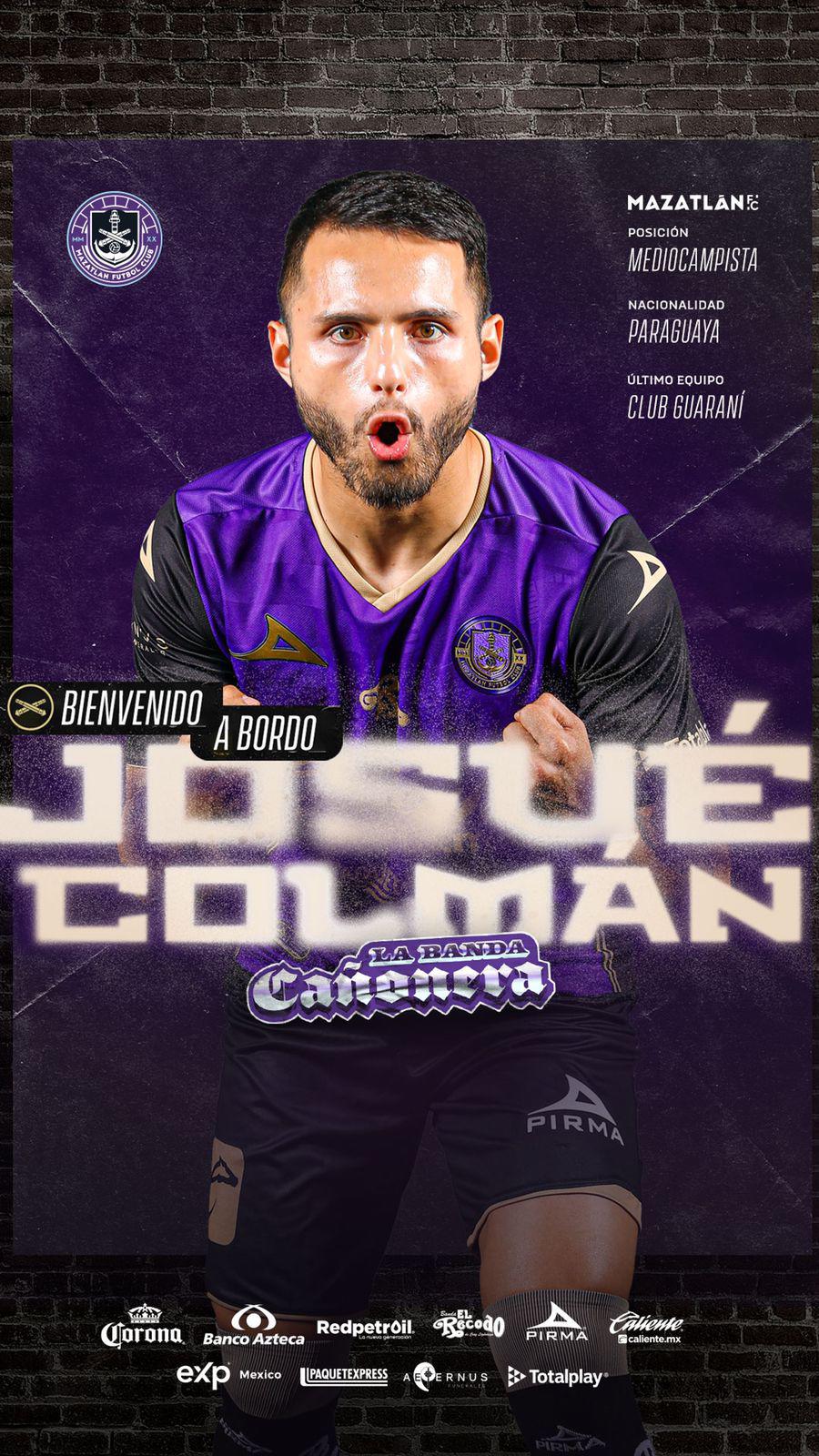 $!Mazatlán FC confirma al paraguayo Josué Colmán como nuevo refuerzo