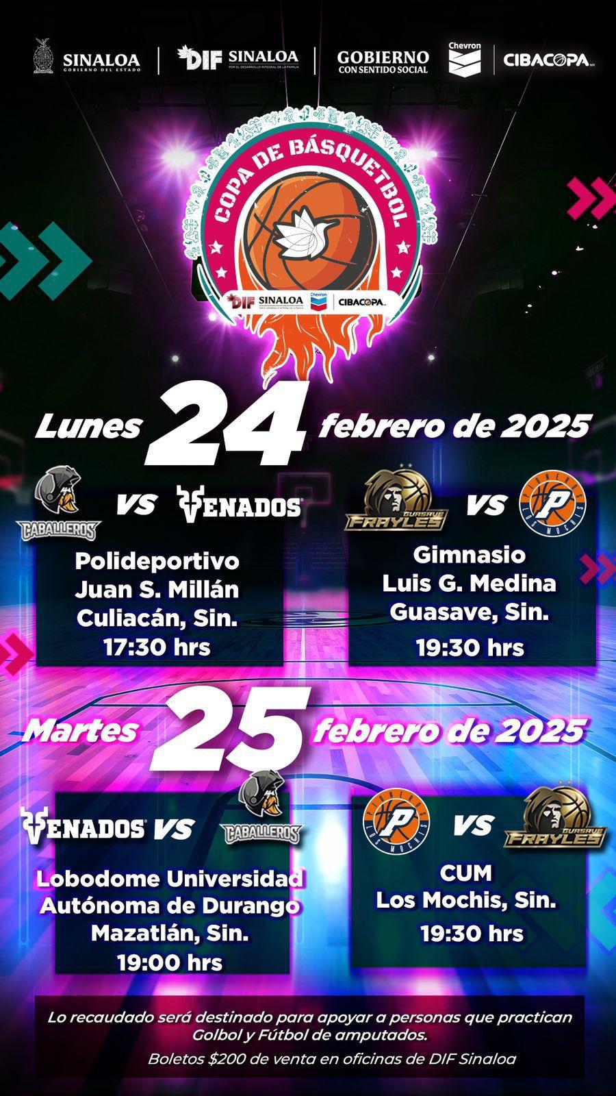 $!Invitan a apoyar la Copa de Basquetbol Cibacopa-DIF Sinaloa 2025, evento que conjuga inclusión y deporte