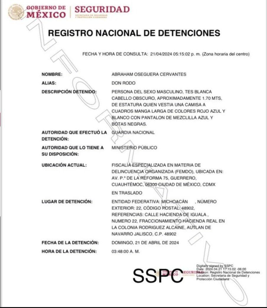 $!Detiene la Guardia Nacional a Abraham Oseguera Cervantes, hermano de ‘El Mencho’