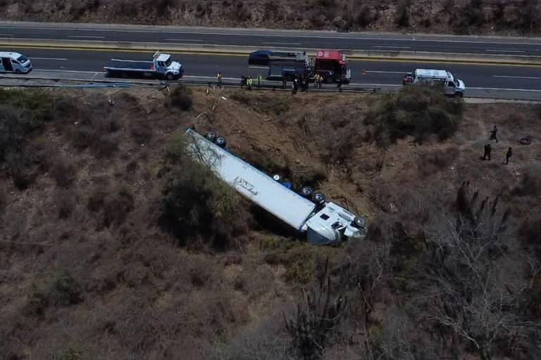 Tráiler cargado con pollos vuelca en la Autopista Mazatlán-Culiacán
