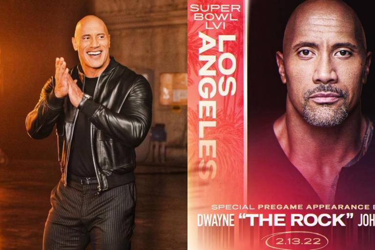 Dwayne Johnson llega al SoFi Stadium, para el Super Bowl