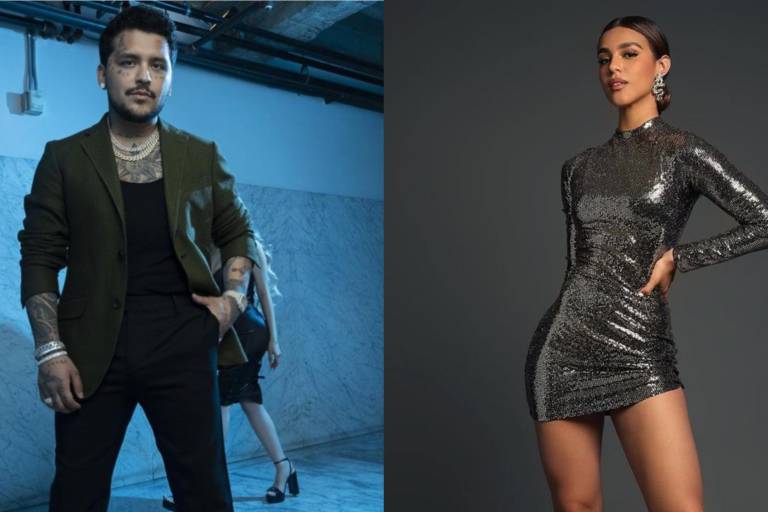 Mariana García sube al escenario con Christian Nodal durante un concierto