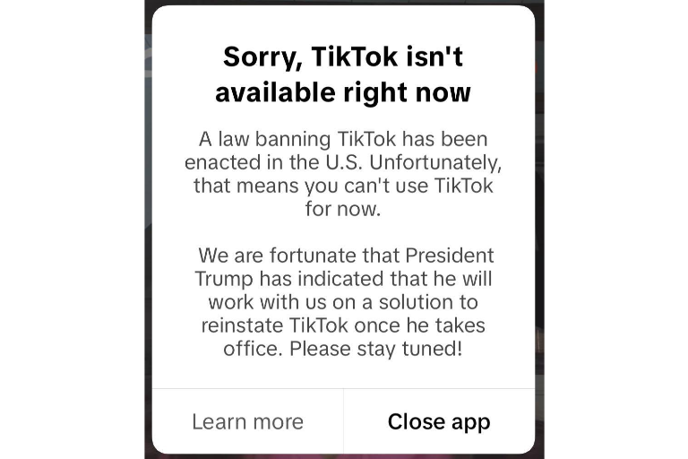 Reportan que TikTok comienza a restablecer su servicio en Estados Unidos