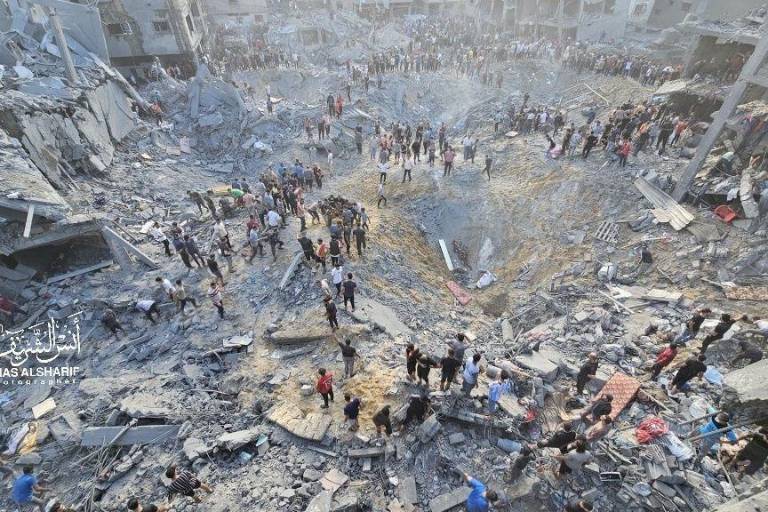 Admite Gobierno de Israel que bombardeó campo de refugiados de Jabalia, en Gaza