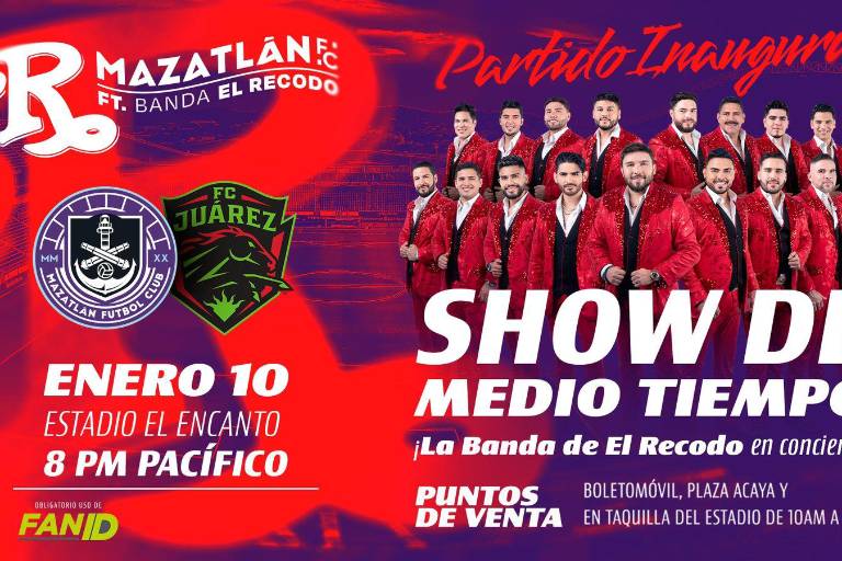 Ofrecerá Banda El Recodo el espectáculo del medio tiempo