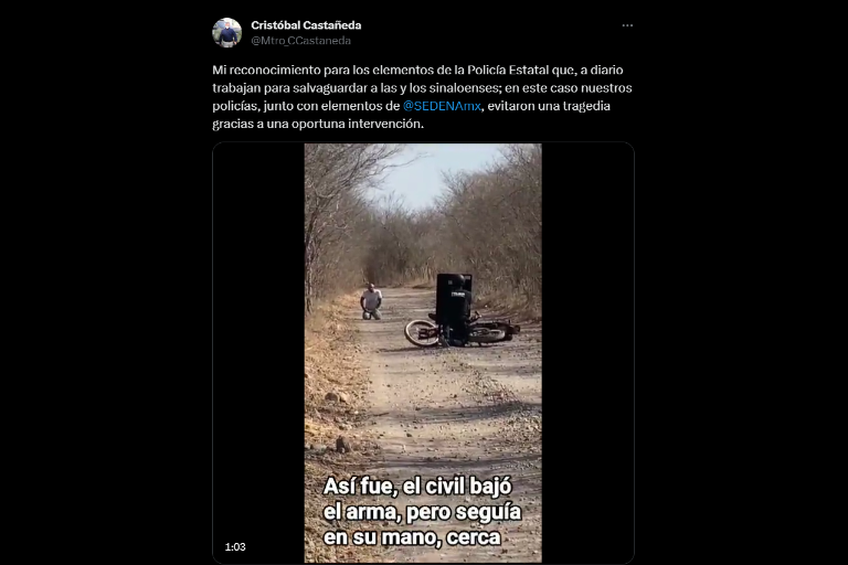 Exhibe Cristóbal Castañeda en video a civil que intentó quitarse la vida