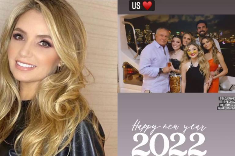 Angélica Rivera recibe el 2022 junto al ‘Güero’ Castro y sus hijas